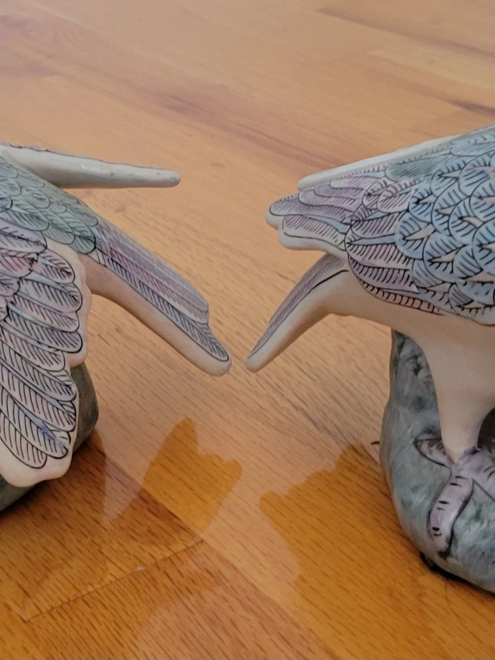 Decorative Dove Figurines in Blue and Pink- New-2/$19